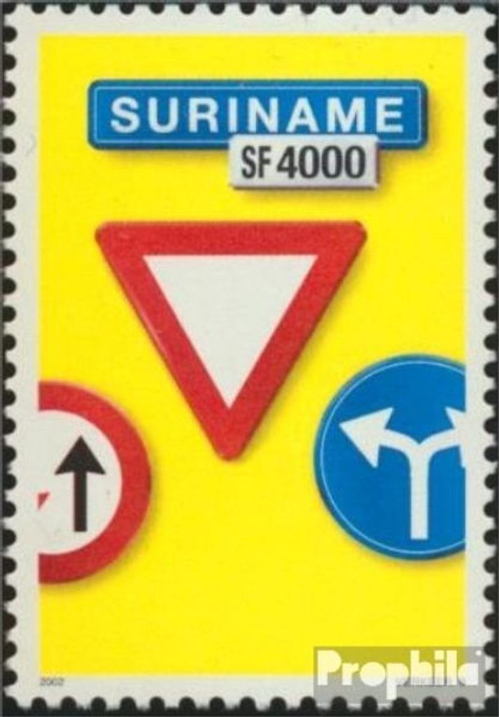 Briefmarken Suriname 2002 Mi 1817 (kompl.Ausg.) postfrisch Verkehrszeichen