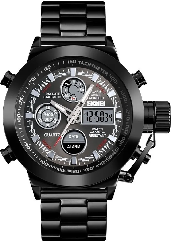Montre Analogique Noire pour Homme - Bracelet Résistant SKMEI Amos
