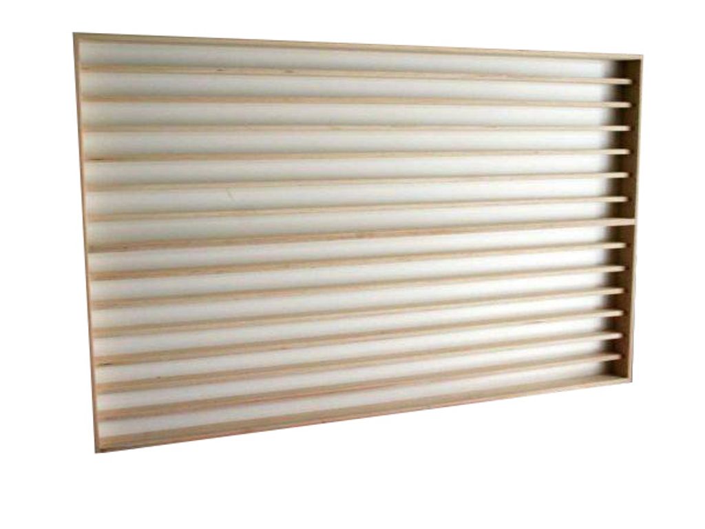 V85A  Sammlervitrine Holz / 125 cm x 84 cm x 6 cm Fächer 14 Produktbild 