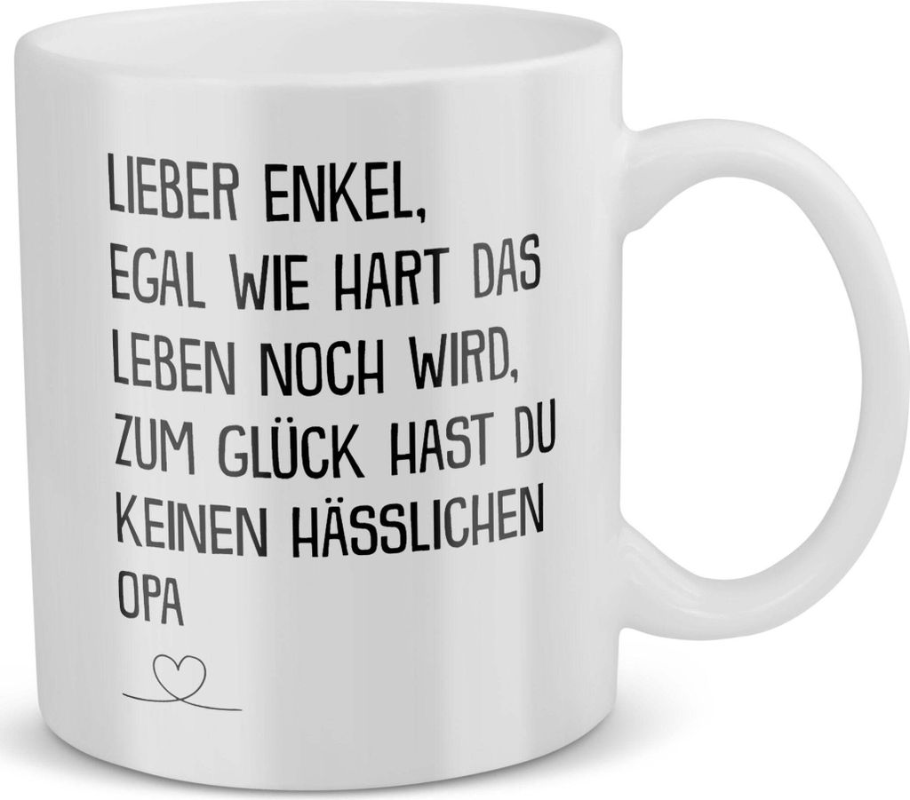 22Feels Enkel Geschenk von Opa Jungs 18. Geburtstag Abitur Weihnachten Tasse Haferl Männer Teenager Kaffeetasse Firmung Konfirmation Uni Abschluss...