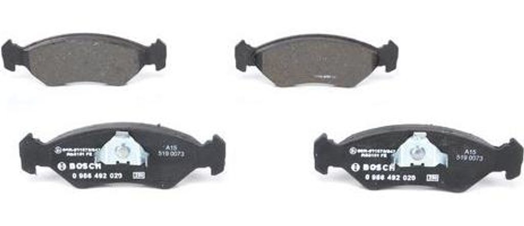 BOSCH 0 986 492 020 Bremsbelagsatz, Scheibenbremse OE YS6J2K021AA kompatibel mit Fiesta