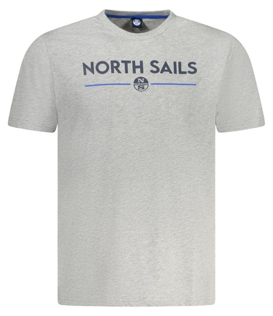 Graues Herren T-Shirt mit Rundhals & Druck – Perfekt für Produktbild 