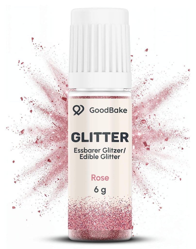 GoodBake Essbarer Glitzer Rosa 6g – Tortendeko, Produktbild 
