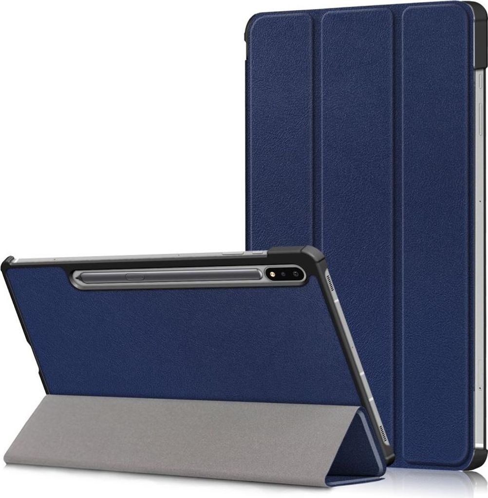 Samsung Galaxy Tab S7 FE / S7 Plus / S8 Plus Hülle - Tri-Fold Ständer Klapphülle mit Schlaf/Wach-Funktion - Blau