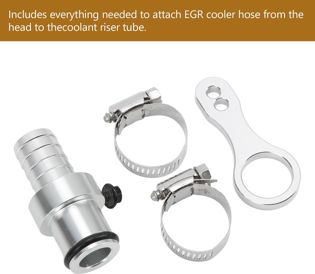 Metall-Kühlmittel-Bypass-Schlauchtüllen-Adapter, Ersatz für Dodge Ram Cummins 2009–2019