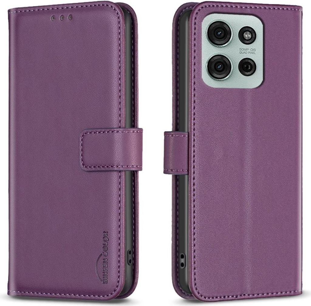 Motorola Moto G75 Hülle - BINFEN Klapphülle - Violett