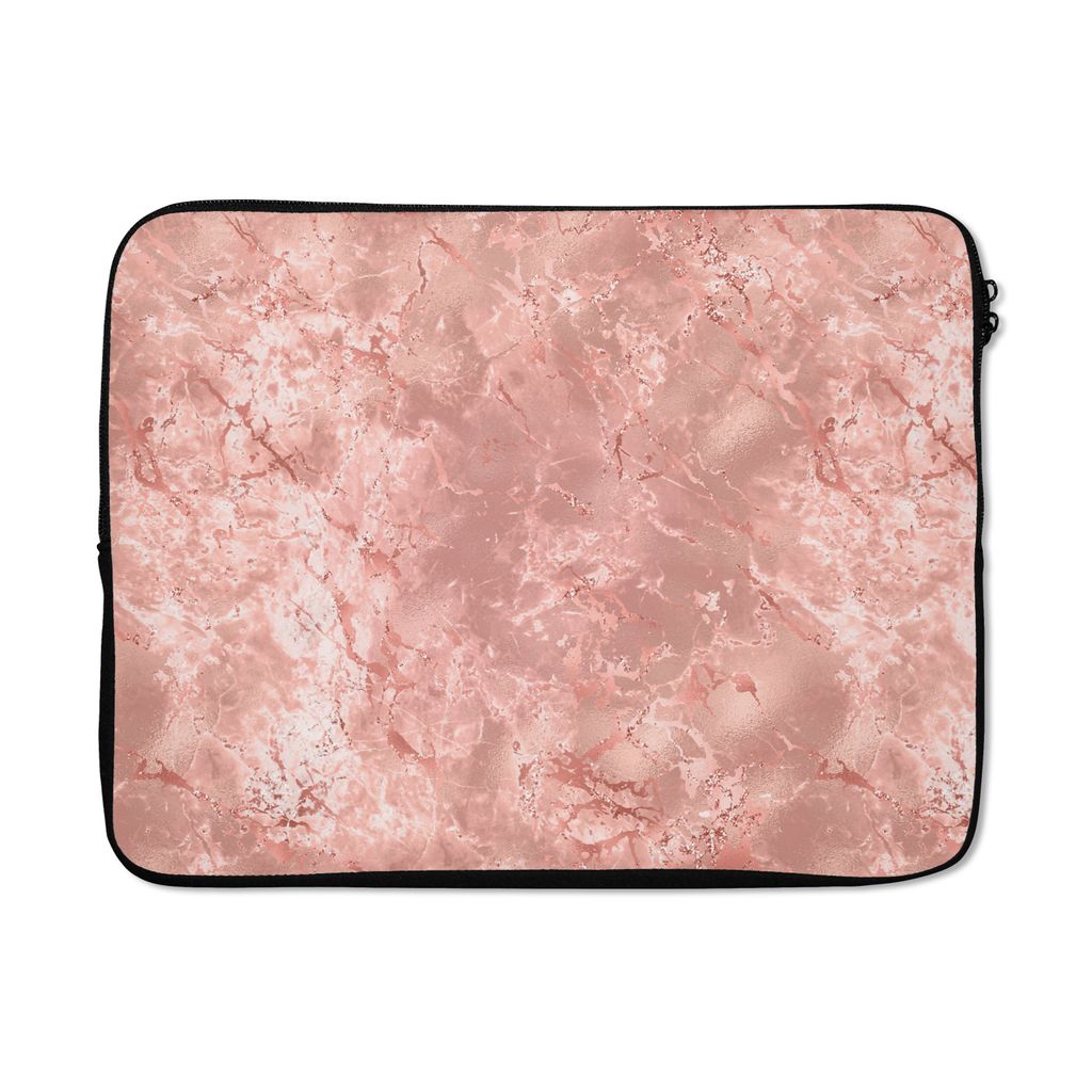 MuchoWow Laptop Hülle 15 Zoll Rosa - Marmor - Muster Laptoptasche - Laptoptasche - Sleeve - Rundum-Schutz