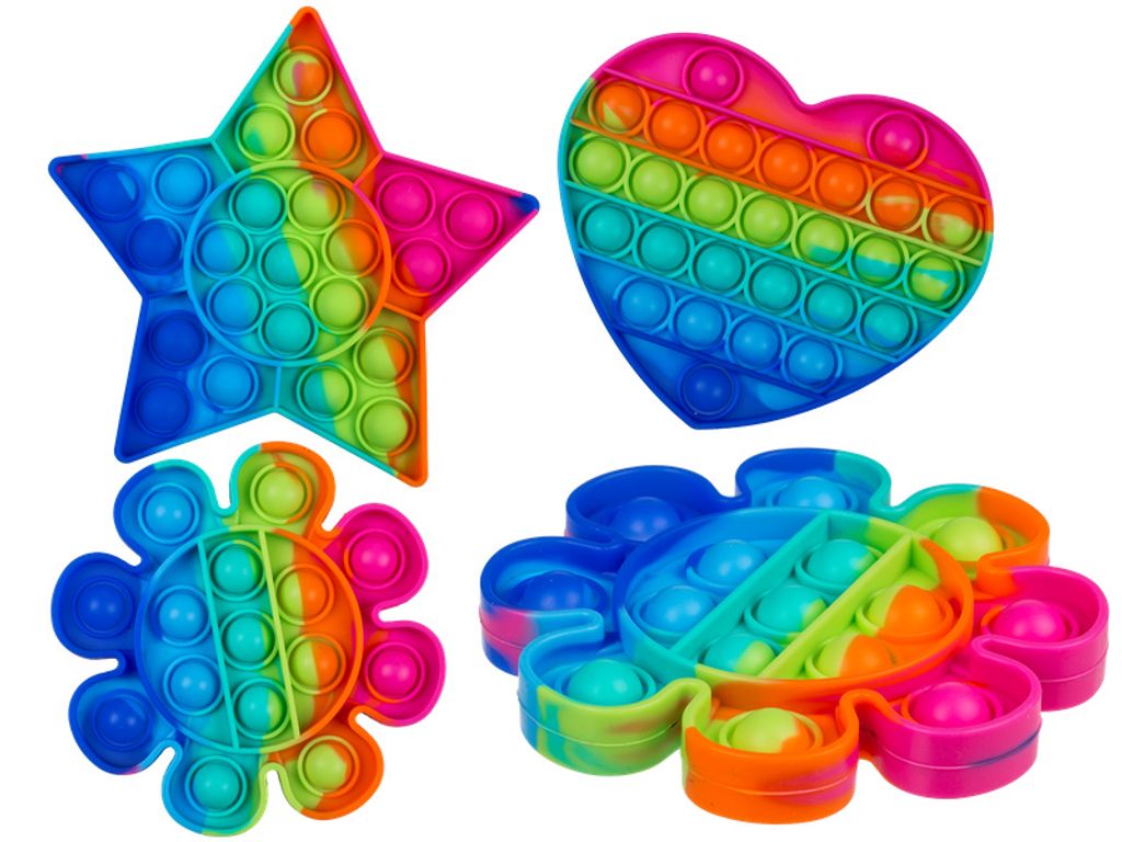 2X Push It Pop Fidget Bubble Pop Trend Spielzeug Toy Anti Stress Rainbow TikTok 
