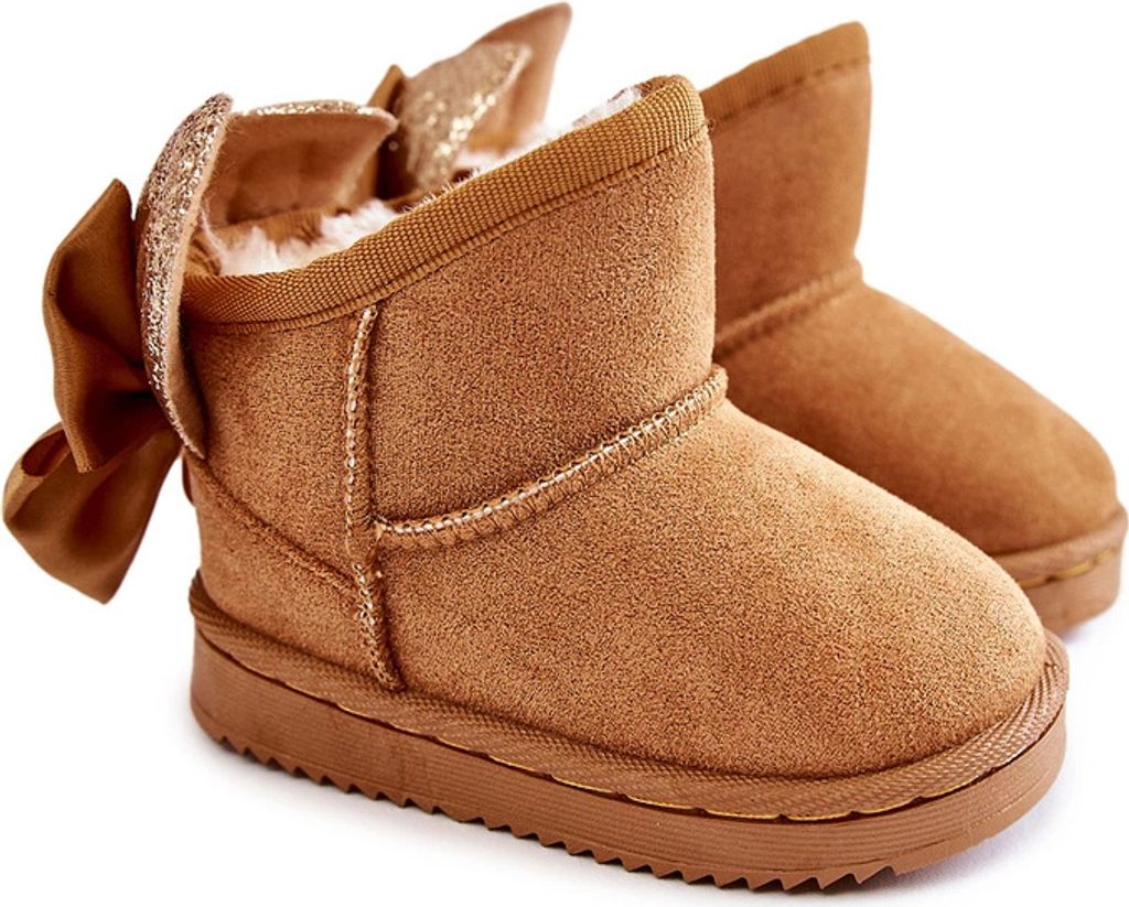 Dziewczęce Ocieplane Śniegowce Z Kokardkami Camel Meriva 28 Zdjęcie produktu 