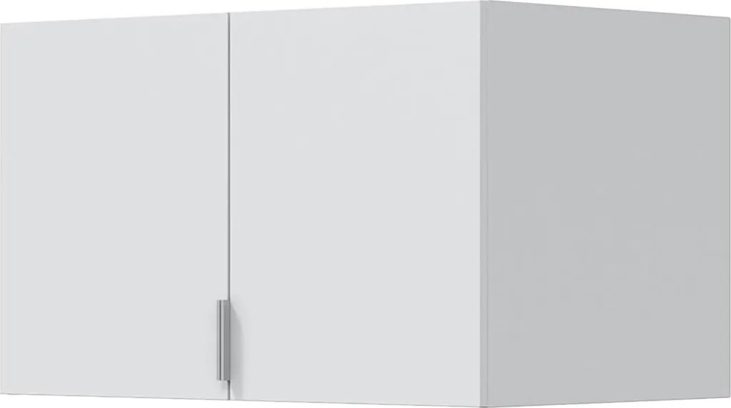 Armoire de bureau basse blanche Carre 80x49 cm pour dossiers et salon