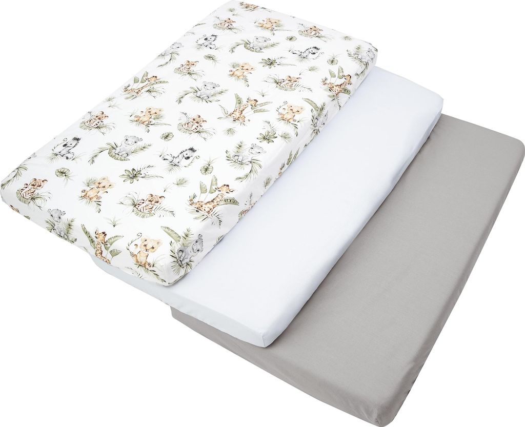 Medi Partners Spannbettlaken 60x120 3-Pack Baby Bettlaken Produktbild 