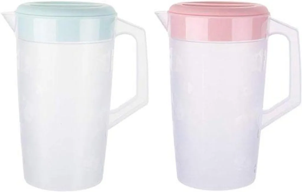 Lot de 2 gobelets à eau et lait en plastique 2000 ml pour toute boisson