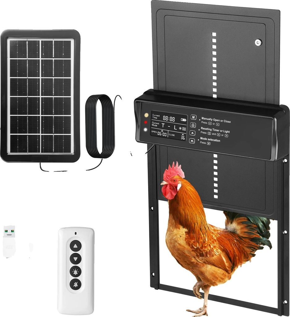 Automatická dvířka kurníku, solární pohon, dálkové Obrázek produktu 