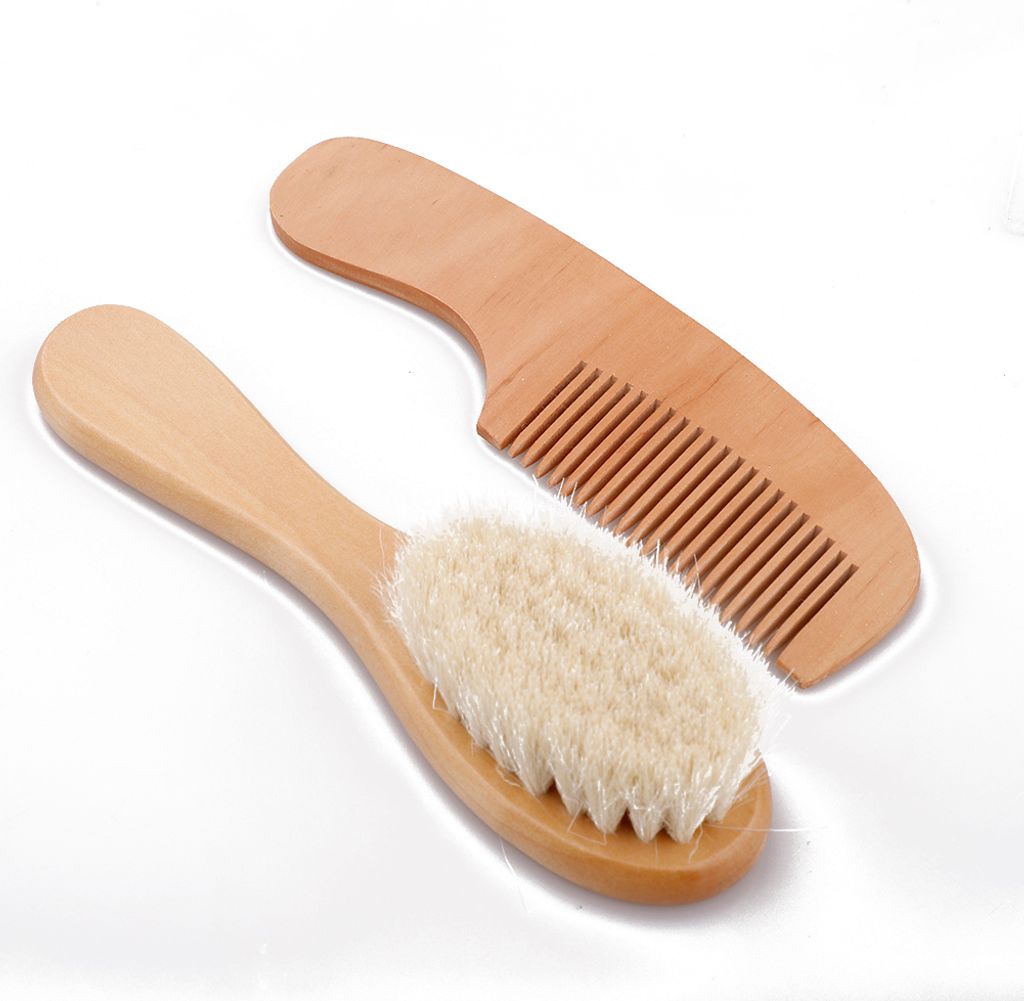 Holzhaarbürste, umweltfreundliche Haarbürste aus weichem Holz für Babys und Kleinkinder
