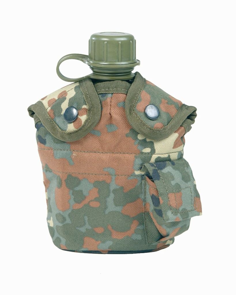 MIL-TEC Feldflasche 900ml Trinkflasche mit Becher / Hülle Produktbild 