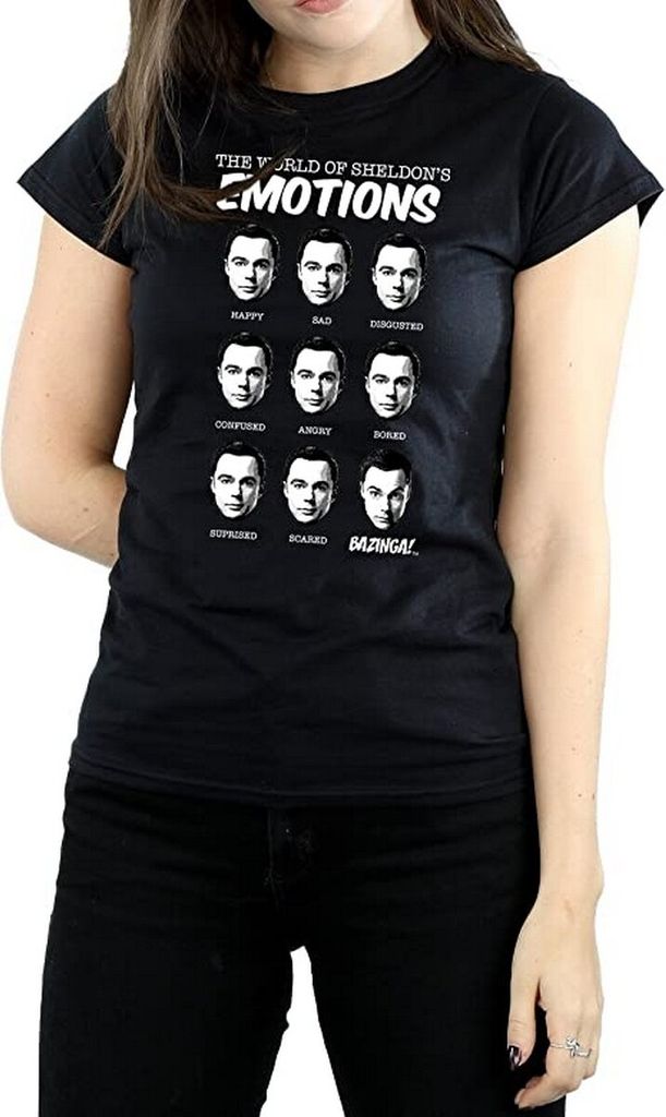The Big Bang Theory - "Emotions" T-Shirt für Damen BI1589 (M) (Marineblau)
