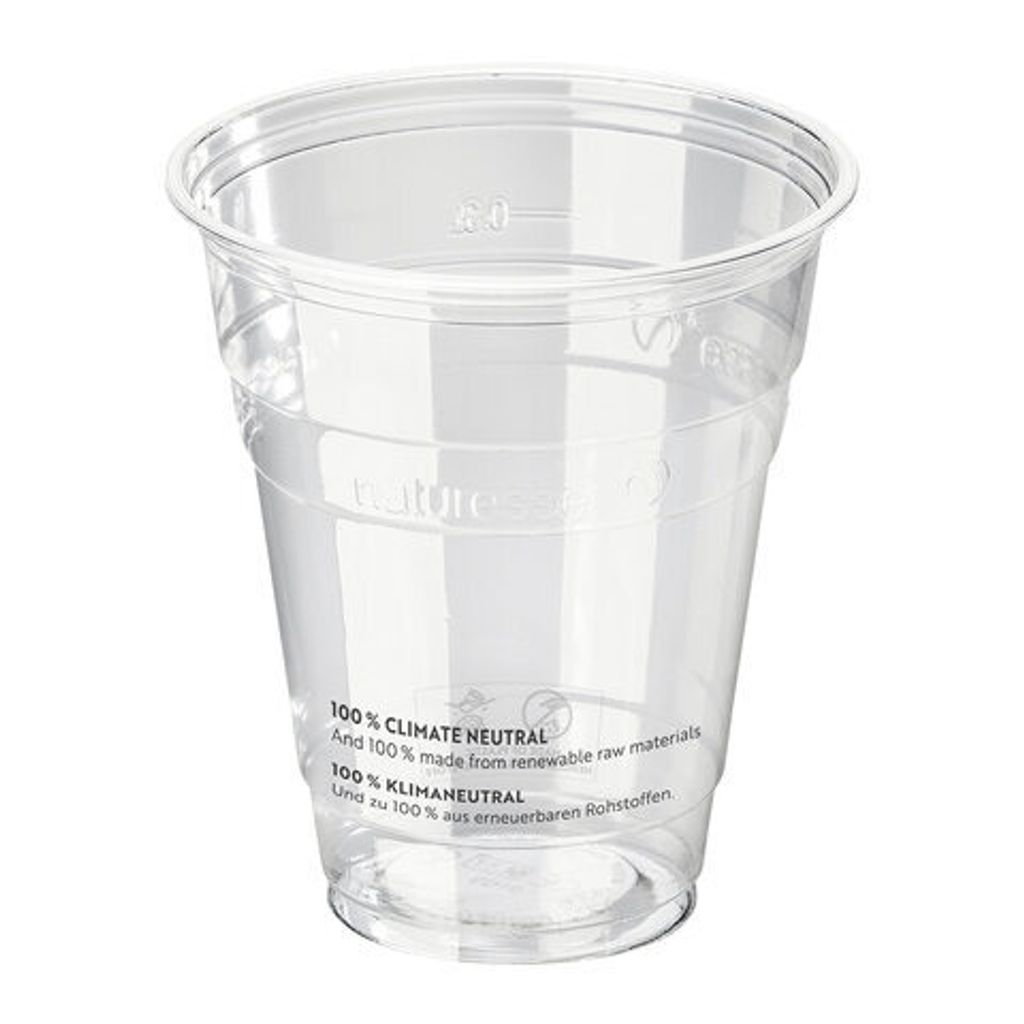 50x  Trinkbecher 300 ml Eichstrich Ø 96 mm -Kunststoff Produktbild 