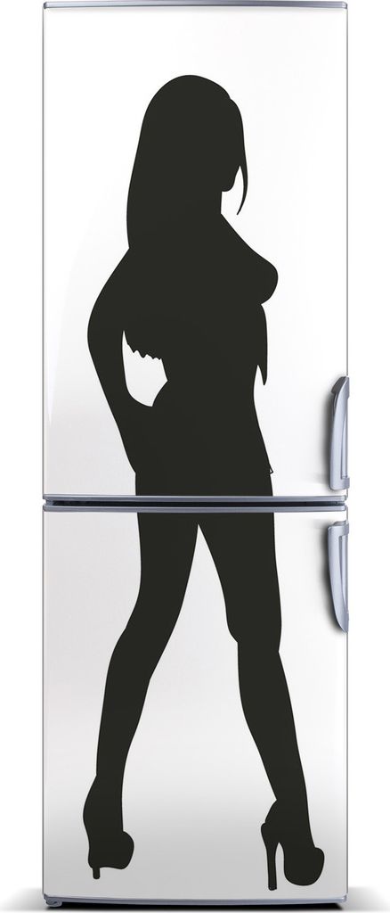 Tulup Kühlschrankdekoration - Magnetmatte - 70 cm x 190 cm - Magnet auf dem Kühlschrank - Silhouette Einer Frau