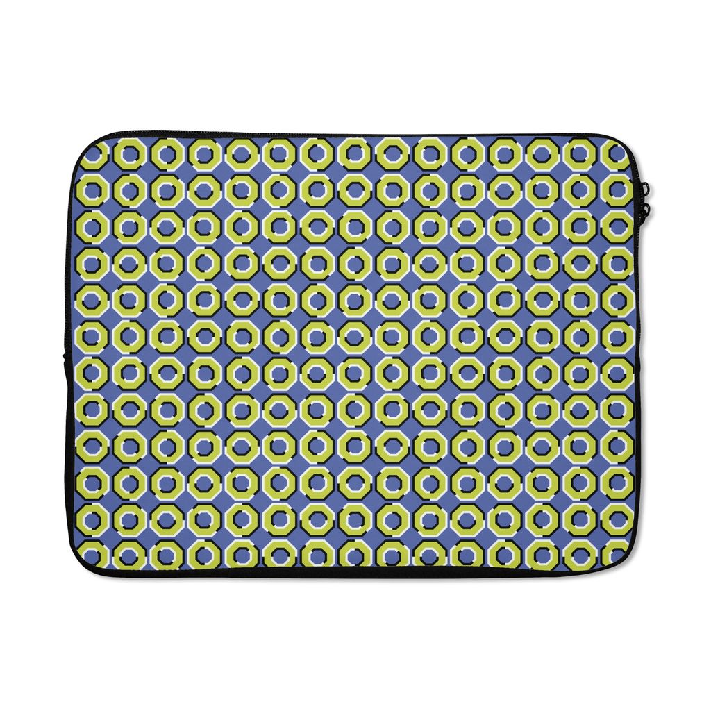 MuchoWow Laptop Hülle 15 Zoll Optische Täuschung Achtecke Laptoptasche - Laptoptasche - Sleeve - Rundum-Schutz