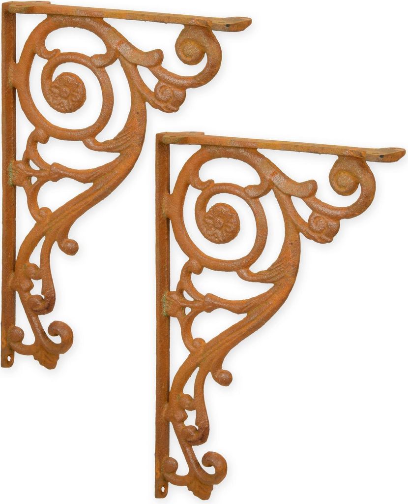 Ein Paar Wandhalterungen aus Gusseisen Replikat Retro Design Dekoration