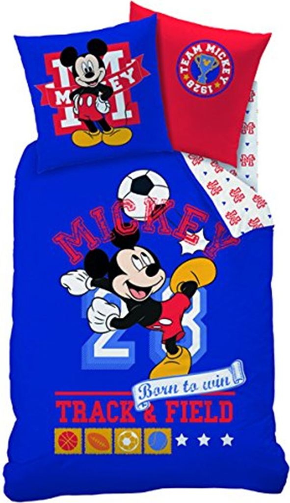 Bettwäsche Disney Mickey Sport 80 x 80 cm / 135 x 200 cm 100% Baumwolle