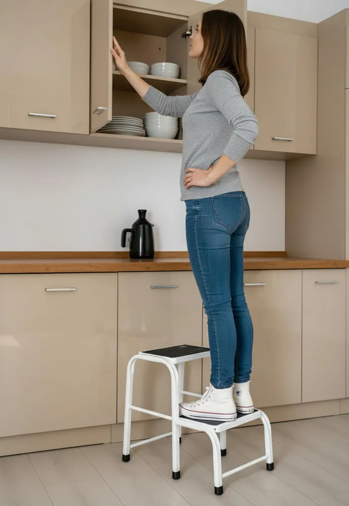 Échelle Ménagère Stable et Antidérapante - Finis les Risques de Chute - 4