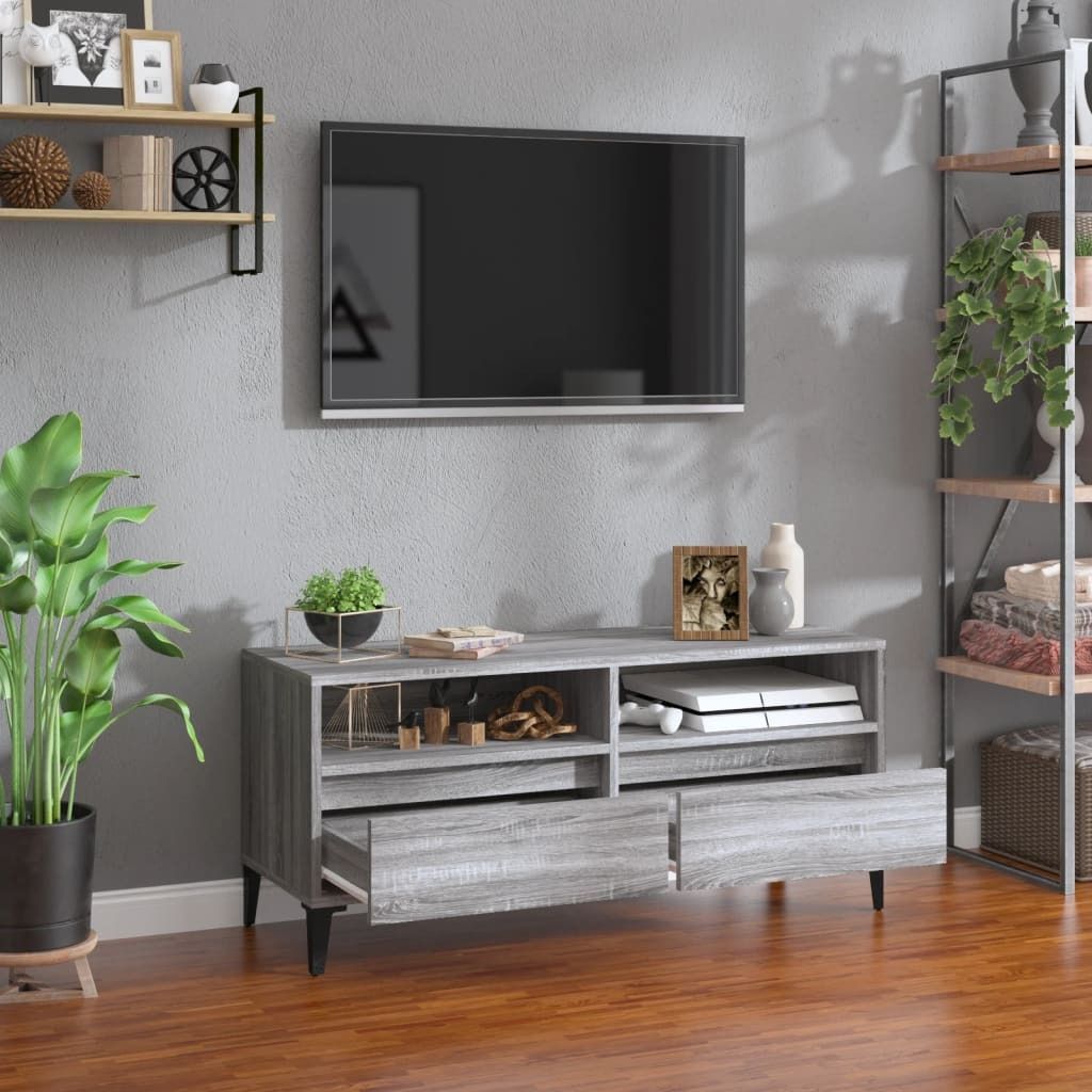 Maison Exclusive - TV-Schrank Grau Sonoma 100x34,5x44,5 cm Holzwerkstoff