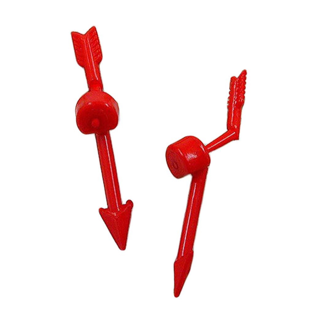 Ohrstecker Ohrring 5x20mm Pfeil 2-teilig rot-glänzend Kunststoff Vollplastik rot 5x20-30mm