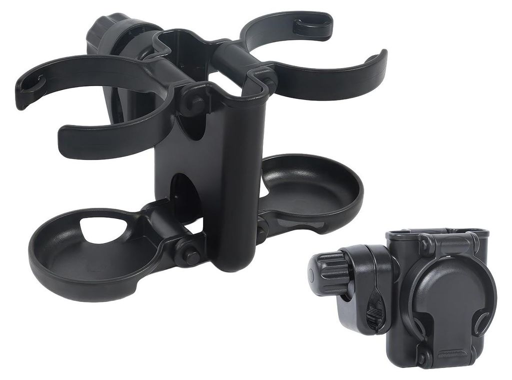 3-in-1 Getränkehalter für Kinderwagen – Mit Doppel-Cupholder und Handyhalter