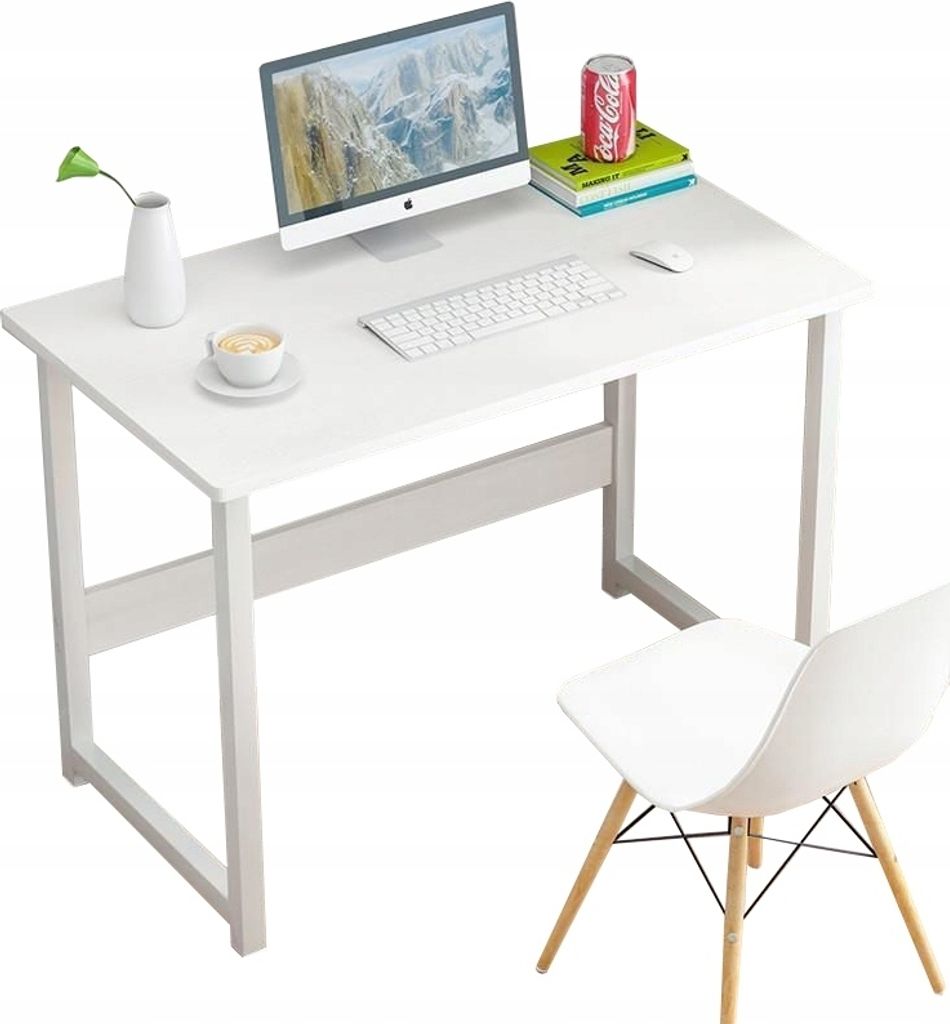 Biurko komputerowe białe loft pod laptop styl skandynawski Zdjęcie produktu 