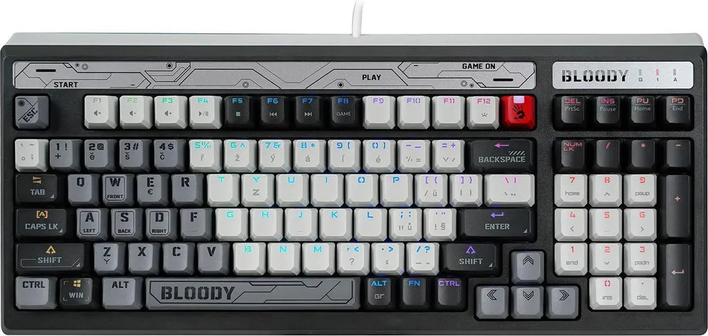 Clavier Mécanique Bloody B950 RGB Switch Marron : Fini les Erreurs de Frappe
