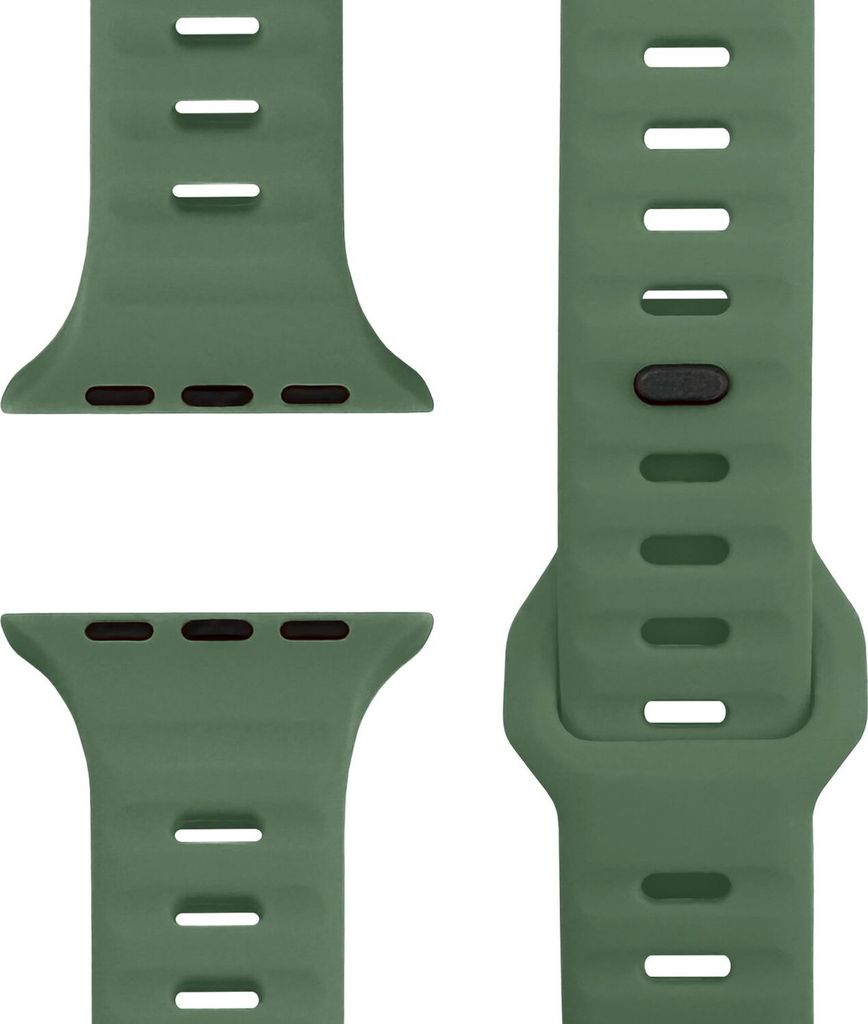 Motion Armband für Apple Watch SE/10/9/8/7/6/5/4/3/2/1, Soft Silikon Sportarmband, 38/40/41/42mm - Military Grün