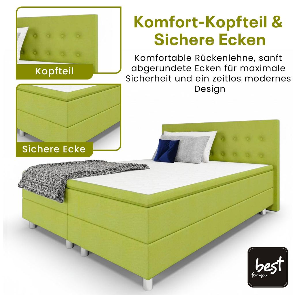 Boxbett Neo Sawana Bonellfederkernmatratze mit 7 cm Topper Stil und Qualität