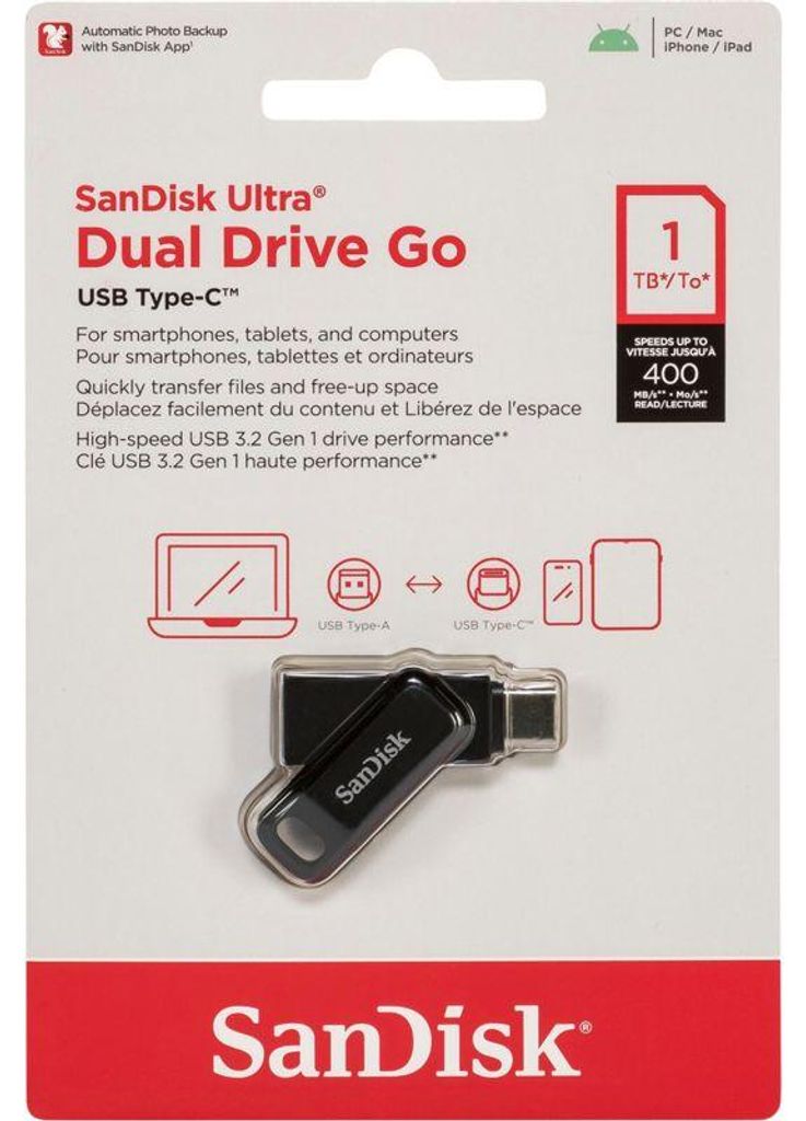 SanDisk SDDDC3-1T00-G46, 1 TB, 3.2 Gen 1 (3.1 Gen 1), 400 Obrázek produktu 