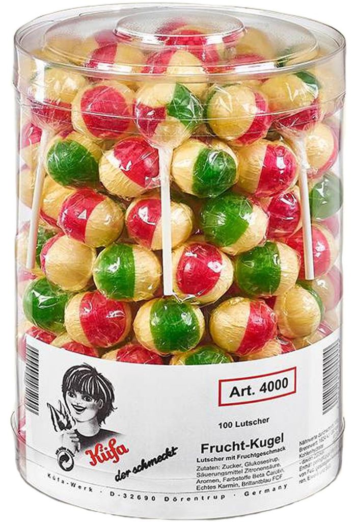 Küfa owocowy lizak kulkowy o smaku owocowym 100 sztuk 1800g Zdjęcie produktu 