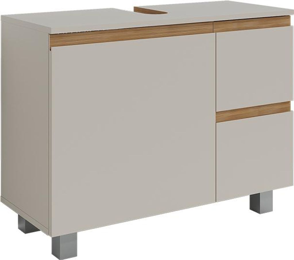 Meuble sous vasque simple Vicco J-Shape Cachemire/Artisan Image du produit 
