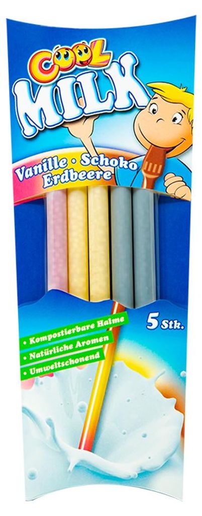 Chladivé mléko s brčkem na pití vanilka čokoláda příchuť Obrázek produktu 