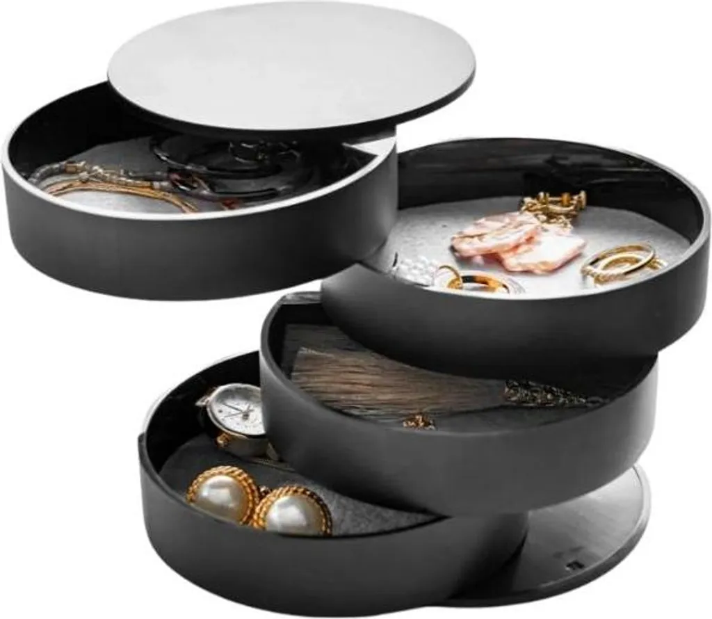 Portagioie Torre 4 Strati Girevole: Must-Have per la tua Beauty Station