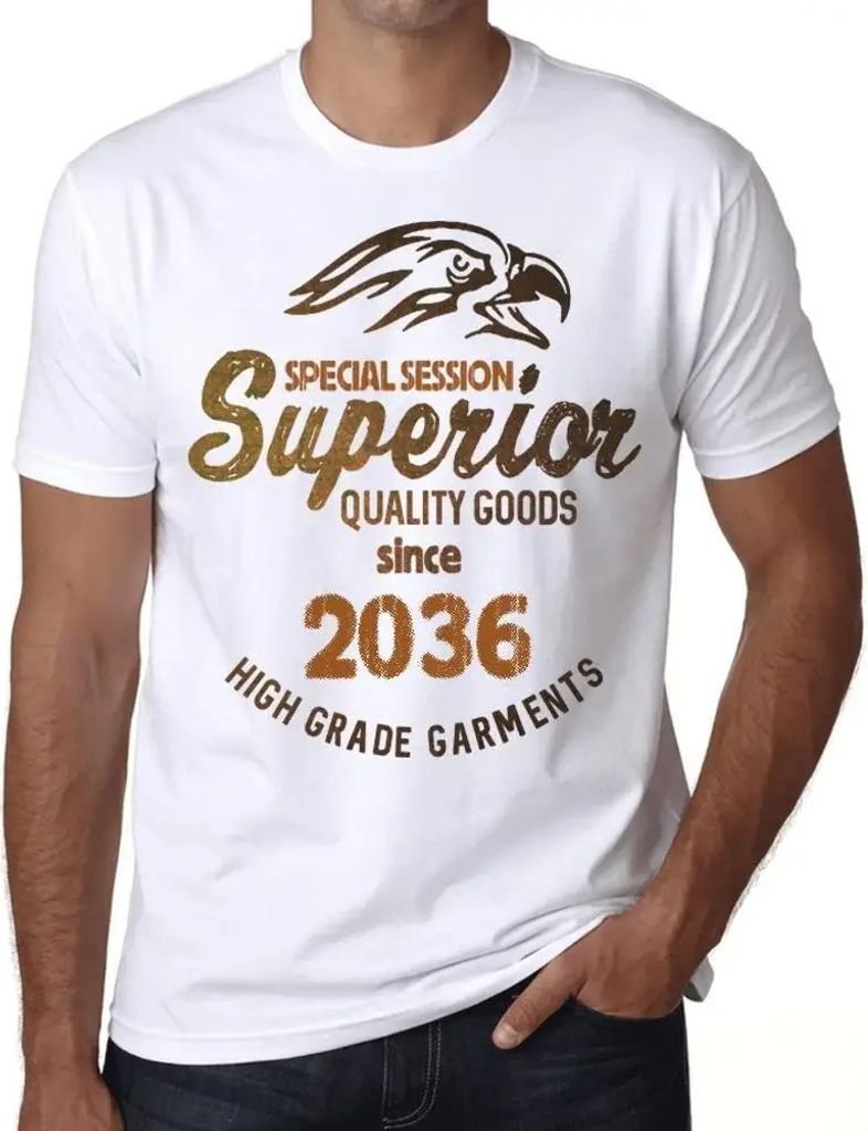 Herren Grafik T-Shirt Sondersitzung Hochwertige Waren seit 2036 – Special Session Superior Quality Goods Since 2036 – Öko-Verantwortlich Vintage