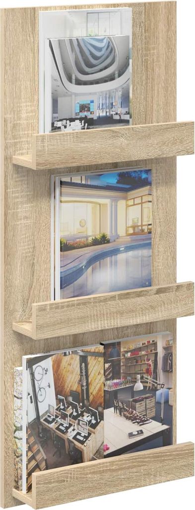 "Winter Sale" Magazinregal Sonoma-Eiche 51 x 11 x 102cm Holzwerkstoff - clorisNeu822080 - Zeitungsständer