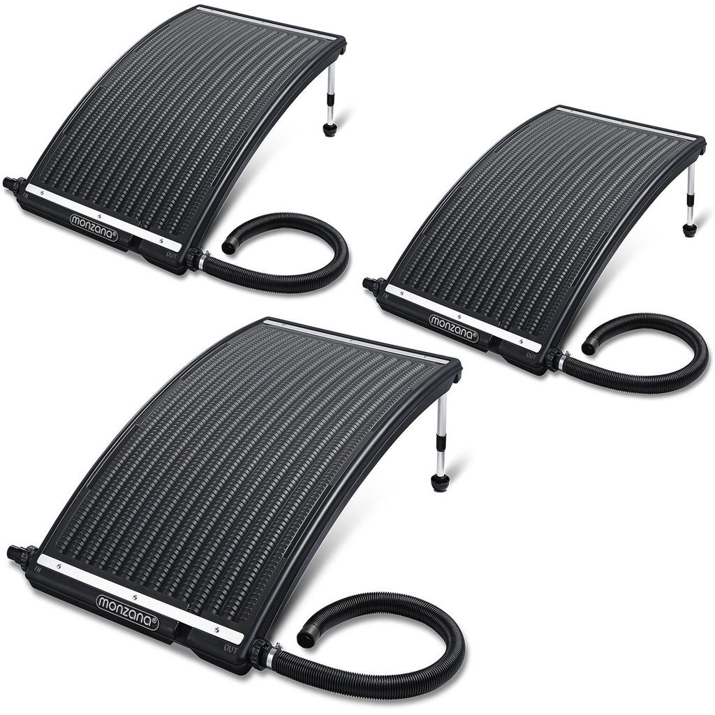 MONZANA® Sonnenkollektor Pool 3x 112x55x14cm 10000 L/h Produktbild 