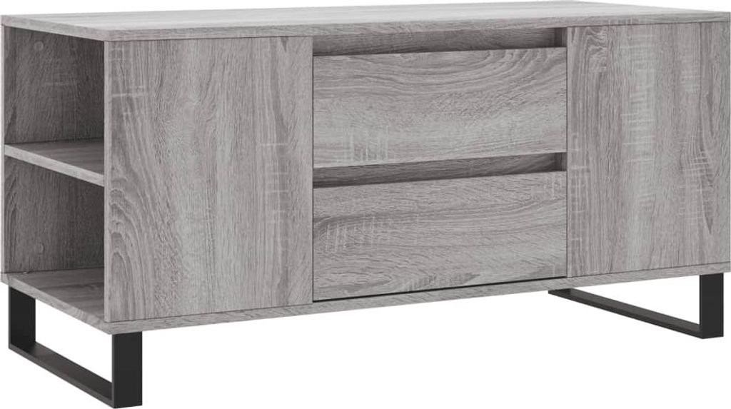 vidaXL Couchtisch Grau Sonoma 102x44,5x50 cm Holzwerkstoff