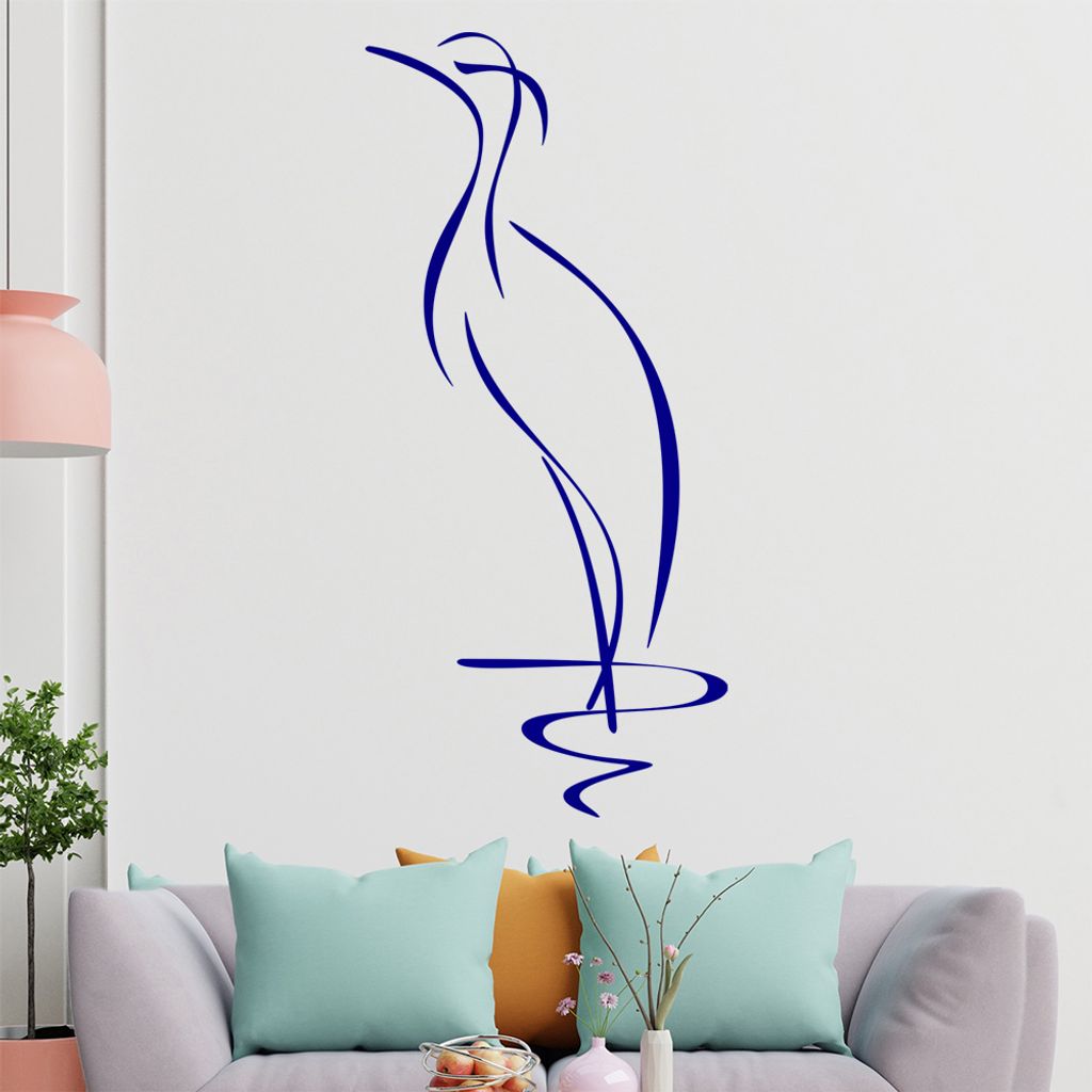 Vogel Linien Wandtattoo in 6 Größen - Wandaufkleber Wall Sticker - Dekoration, Küche, Wohnzimmer, Schlafzimmer, Badezimmer