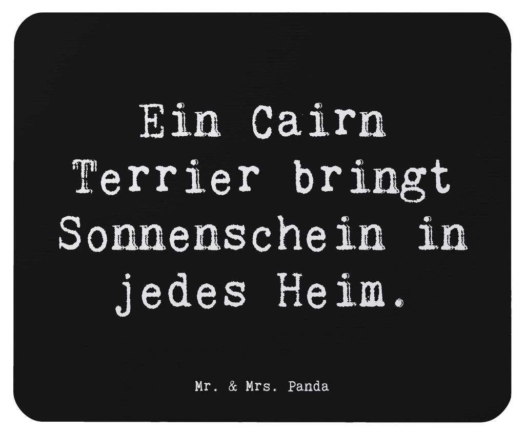 Mr. & Mrs. Panda Mouse Pad Spruch Cairn Terrier Glück - Schwarz - Geschenk, Sonnenschein im Heim, mauspad laptop, Hund, Hundepflege, mousematte, s...