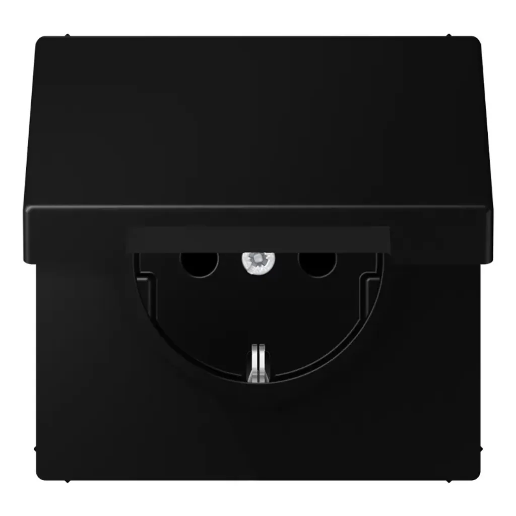 Prise JUNG LS 1520 sécurisée enfant : solution noire mate anti-poussière