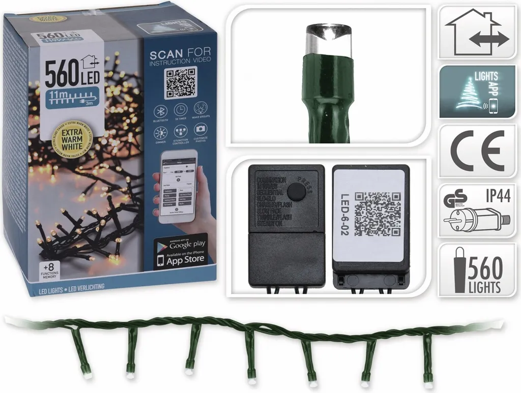 Guirlande lumineuse 560 LED blanc chaud intensité réglable App-Control - 4