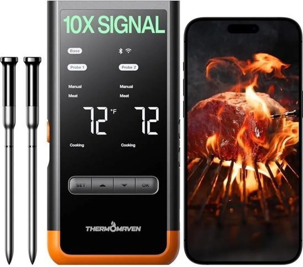 Thermomètre de cuisson sans fil 6 sondes NIST : fini la viande sèche
