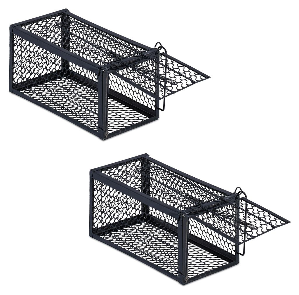 Relaxdays Piège vivant pour souris et rats, lot de 2, piège Image du produit 