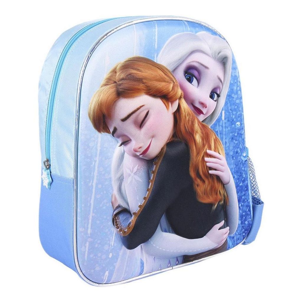 Dětský batoh Frozen Ledové království Anna a Elsa 3D 31 cm tyrkysový