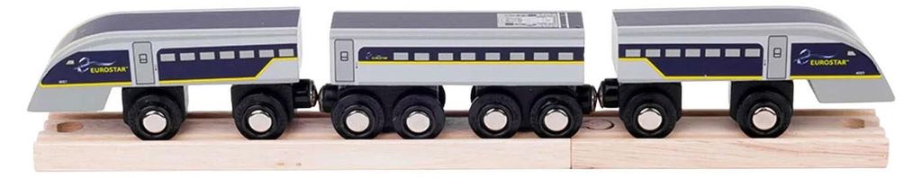 Bigjigs, train en bois Eurostar E320 - 5 pièces. Image du produit 